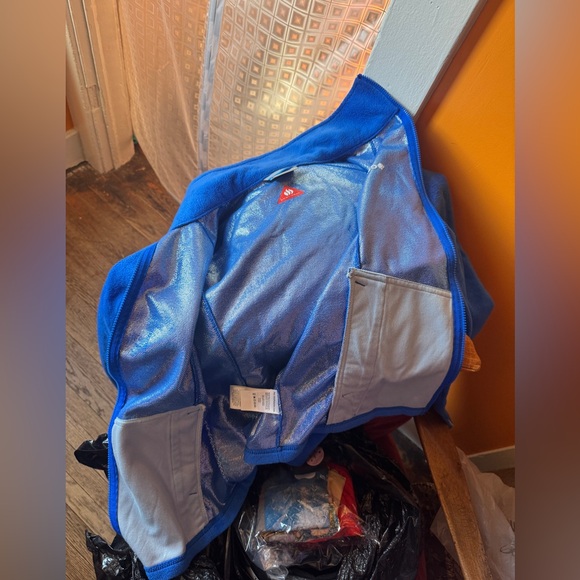 Columbia Womens Fleece Jacket Size L Blue Zip Omni Heat Full Zip, NWOT - Picture 7 of 7